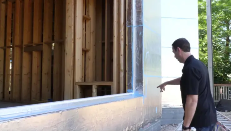 continuous exterior air barrier materials on a building
